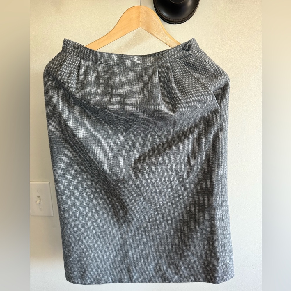 Vintage Pendleton 100% Pure Virgin Wool Tweed Pencil Skirt Neutral Office size 8